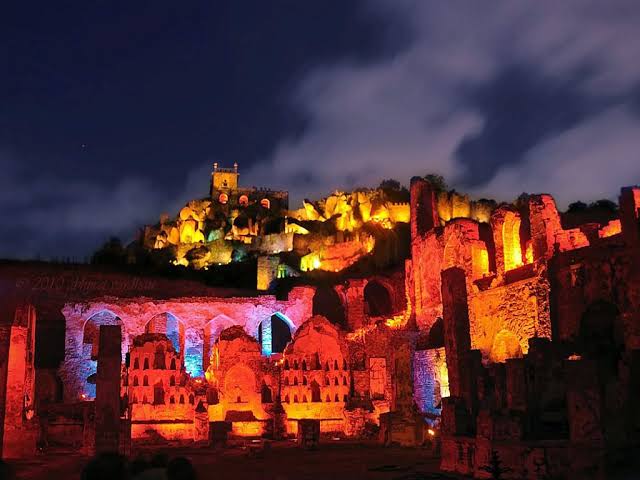 Sound and light show at Golconda Fort 